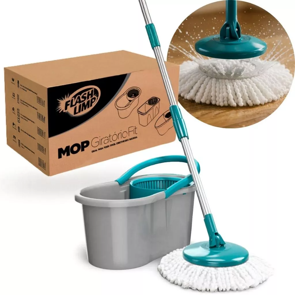 Melhor Mop Giratório de 2026: Guia Completo para uma Limpeza Prática e Eficiente 3 Melhor mop giratório inox Resolvo em Casa