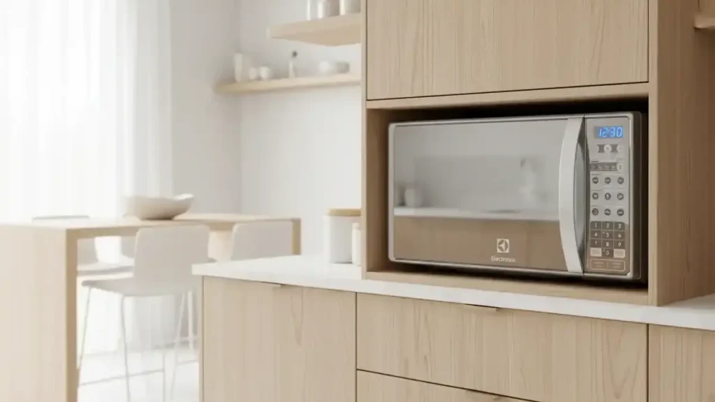 Micro-ondas Electrolux 20L Inox Espelhado! O Fim do Cheiro de Comida no aparelho? 4 Design micro-ondas Electrolux 20L