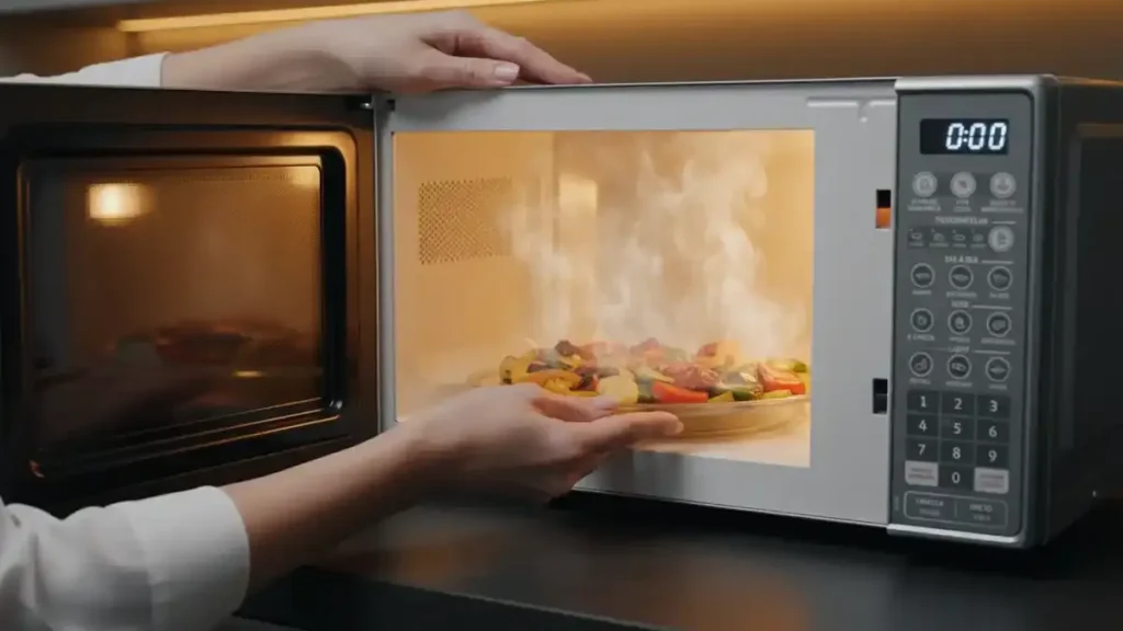 Micro-ondas Electrolux 20L Inox Espelhado! O Fim do Cheiro de Comida no aparelho? 3 Teste de aquecimento micro-ondas Electrolux