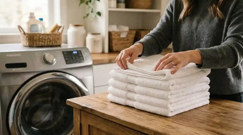 roupas-dobradas-apos-ciclo-de-secagem-lava-e-seca