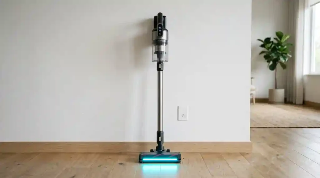 Aspirador de Pó Vertical Sem Fio referência em sala de estar moderna