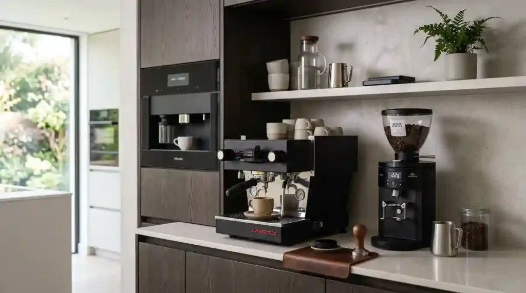 Máquina de Café em Grãos com grãs especiais.