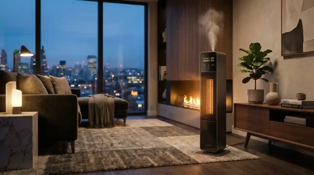 Melhor Aquecedor e Umidificador (2 em 1) de 2026: Conforto sem Ressecar o Ar 7 Melhor Aquecedor e Umidificador design torre para suíte master