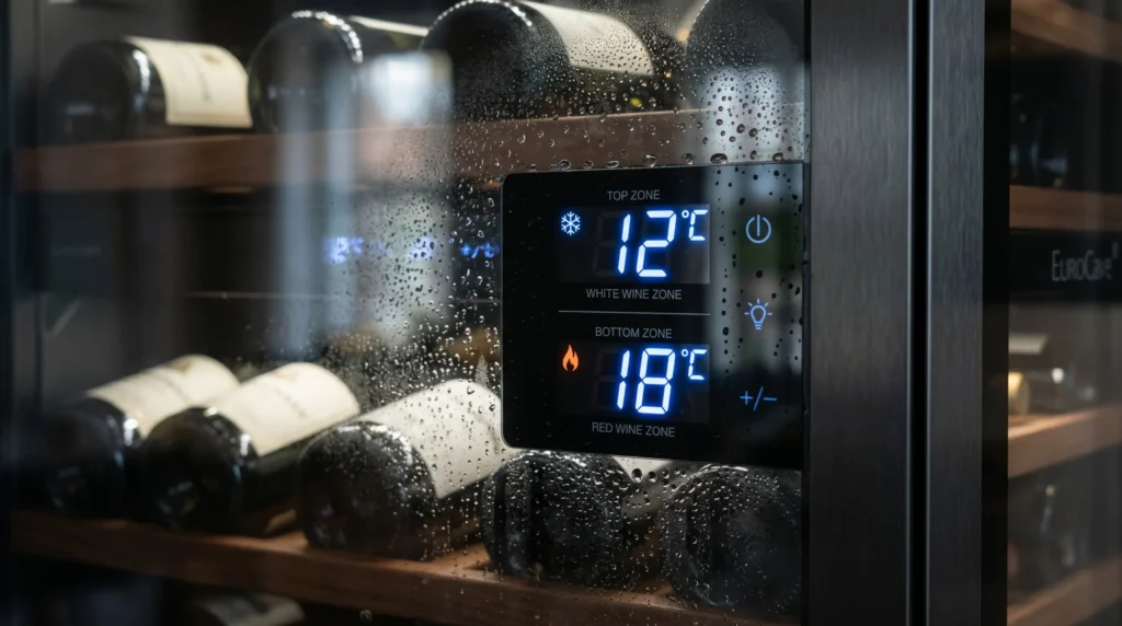 Adega de Vinhos Climatizada (2026): A Escolha Definitiva para o Inverno 4 Adega de Vinhos Climatizada com sistema Dual Zone para controle de tintos e brancos