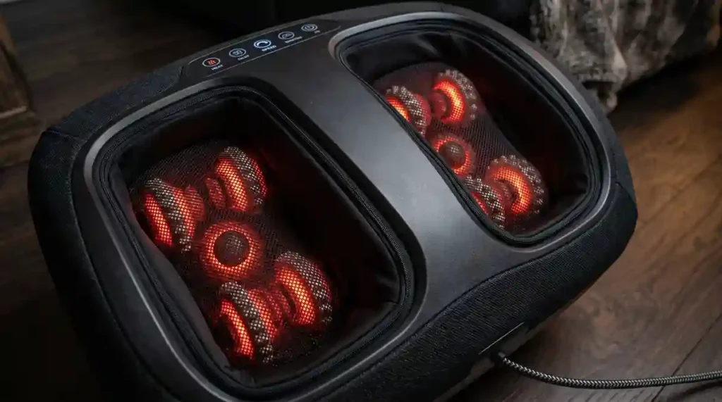 Massageador de Pés Elétrico: O Guia Definitivo com 2 Modelos para Alívio e Relaxamento no Lar 4 Luz infravermelha de aquecimento e roletes do massageador de pes eletrico