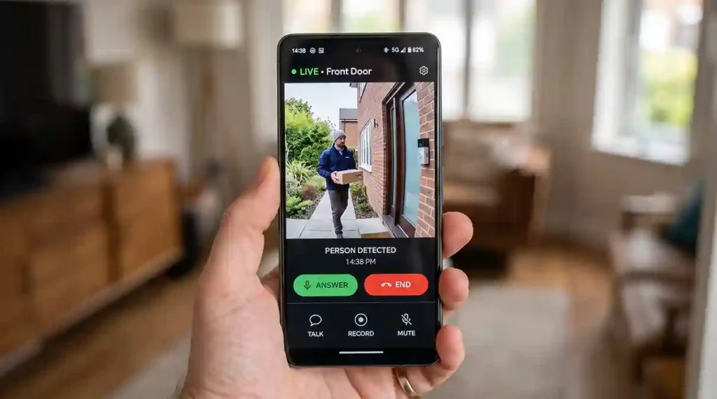 Videoporteiro Wi-Fi Inteligente com Câmera: O Guia Definitivo com 2 Modelos High Ticket para Segurança Residencial 4 interface de aplicativo de videoporteiro wi-fi inteligente com câmera