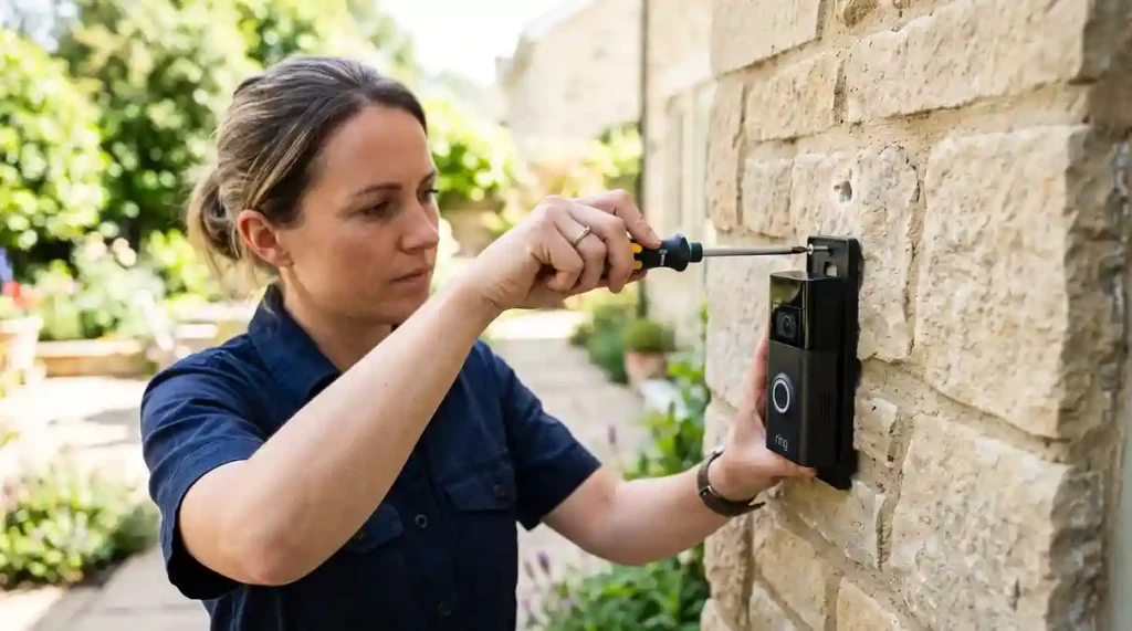 Videoporteiro Wi-Fi Inteligente com Câmera: O Guia Definitivo com 2 Modelos High Ticket para Segurança Residencial 6 instalação de videoporteiro wi-fi inteligente com câmera em muro